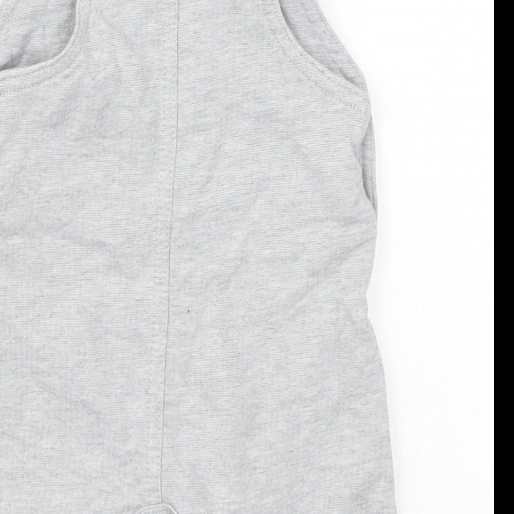 George Baby Grey Dungaree One-Piece Size 0-3 Months - Hero