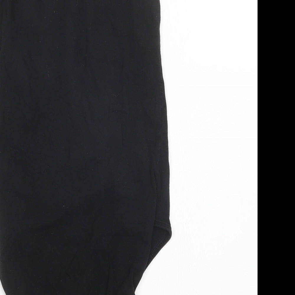 ASOS Womens Black Bodysuit One-Piece Size 8