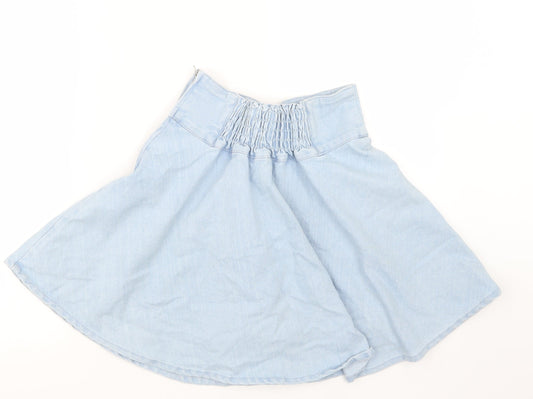 Pink Latte Womens Blue Denim A-Line Skirt Size S