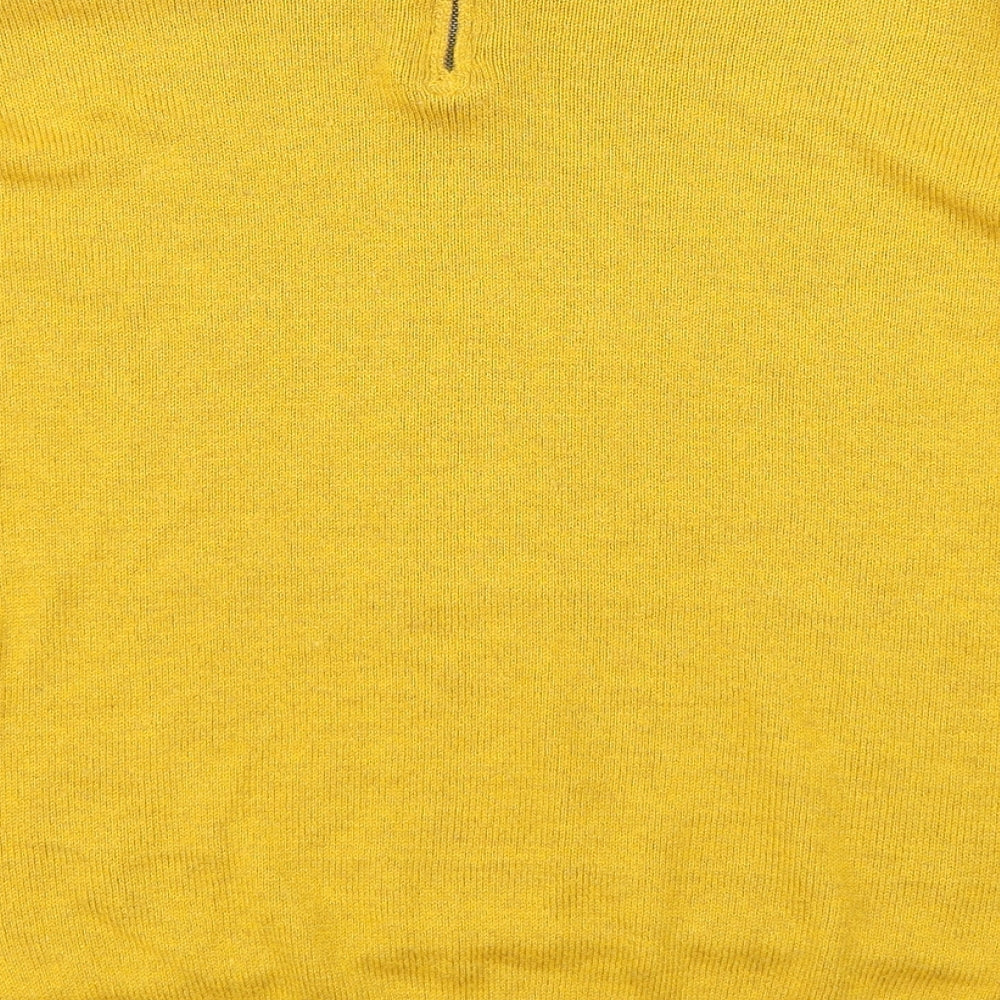 H&M Womens Yellow Knit Pullover Jumper Size S