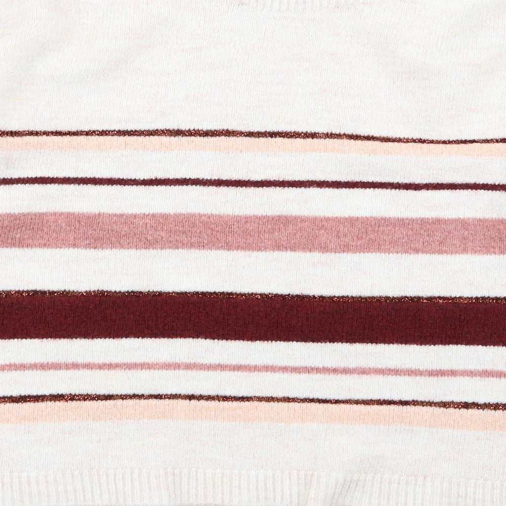 Peacocks Womens Multicoloured Striped Pullover Jumper Size M