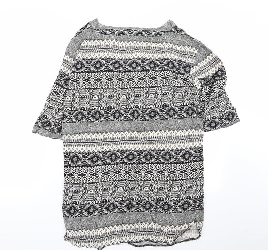 papaya holiday Womens Multicoloured Geometric Fit & Flare Size S