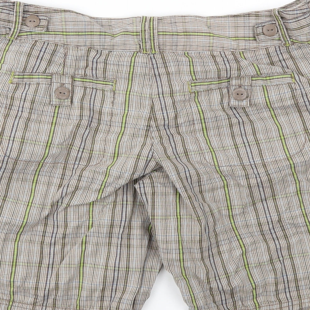 Mossimo Womens Brown Check  Cut-Off Shorts Size 32 in