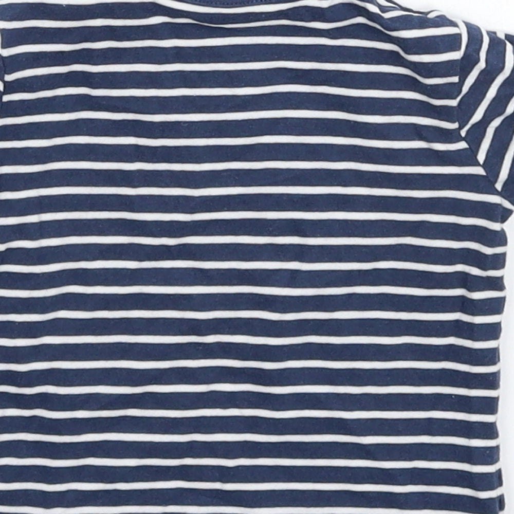 TU Baby Blue Striped Basic T-Shirt Size 3-6 Months