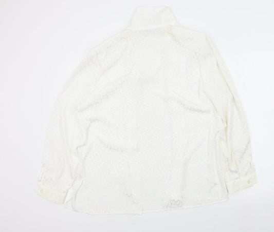 frankenwalder Womens White Basic Button-Up Size 42