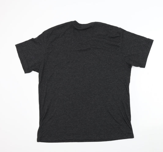 MTL Mens Grey Colourblock T-Shirt Size XL