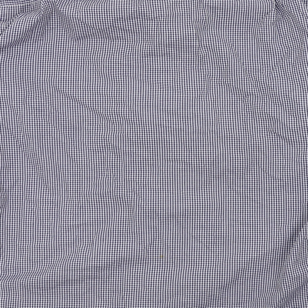 Ceder wood state Mens Blue Geometric Button-Up Size 17