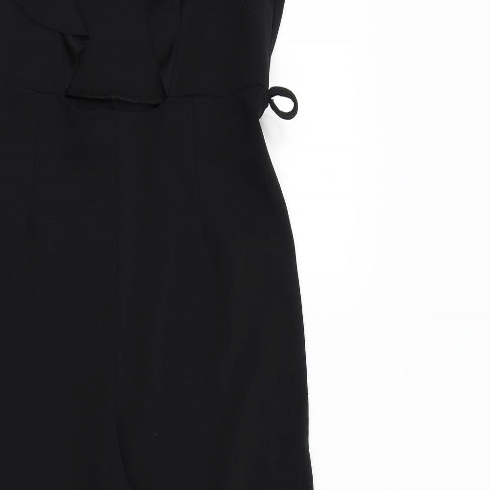 Missguided Womens Black Colourblock Jumpsuit One-Piece Size 8 L22 in
