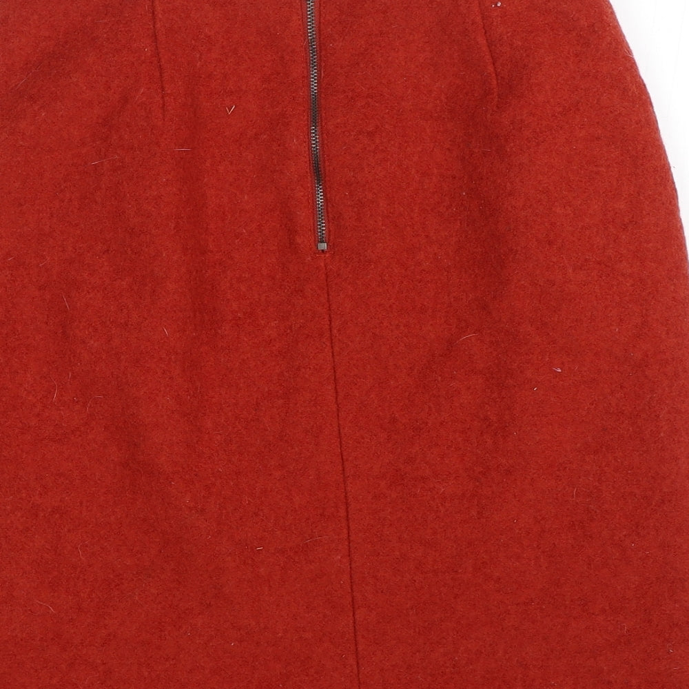 M&S Womens Orange Bandage Skirt Size 10