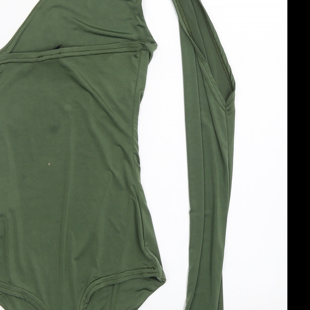 PRETTYLITTLETHING Womens Green Catsuit One-Piece Size 8