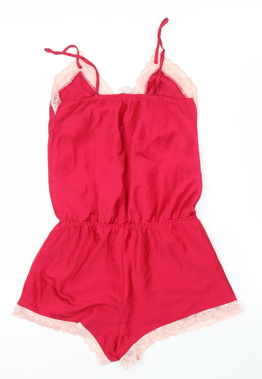 Secret Possessions Womens Pink Solid Cami One Piece Size 6