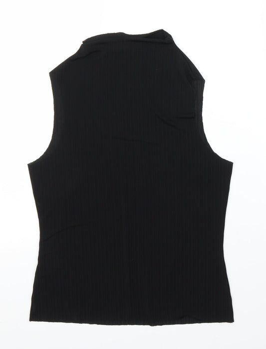 Preworn Womens Black Basic Blouse Size S