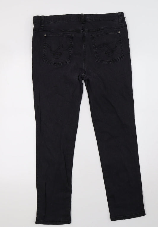 bexleys Womens Black Denim Skinny Jeans Size 12 L28 in