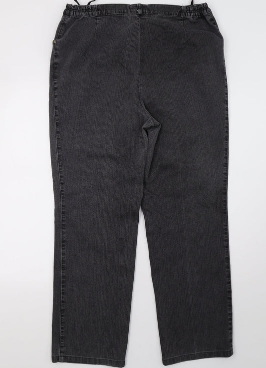 Preworn Womens Grey Denim Jegging Jeans Size 14 L30 in