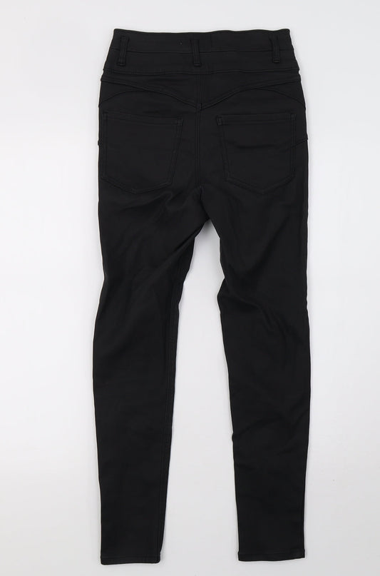 New Look Womens Black Latex Skinny Jeans Size 8 L28 in
