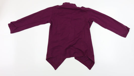 La Fille Womens Purple Jacket Coat Size 8