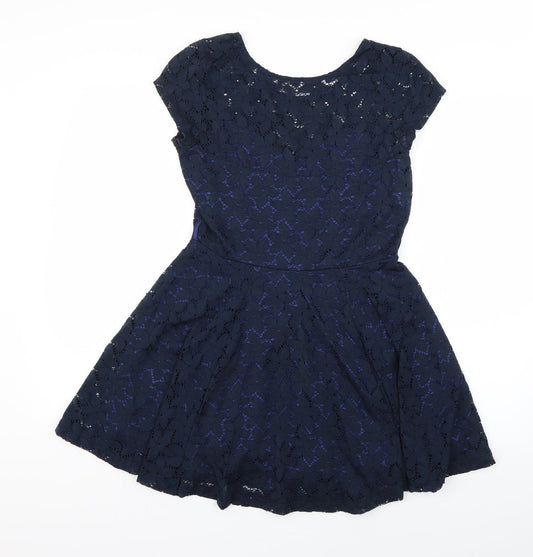 mila loves london Womens Blue Fit & Flare Size 8