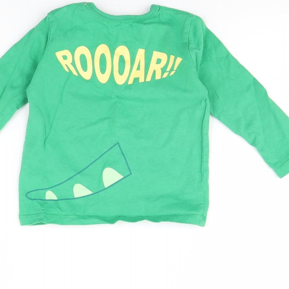 George Baby Green Pullover Jumper Size 12-18 Months - Crocodile