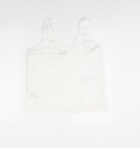 NEXT Womens White Basic Tank Size 14