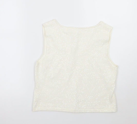 Vortenom Womens White Basic Tank Size L