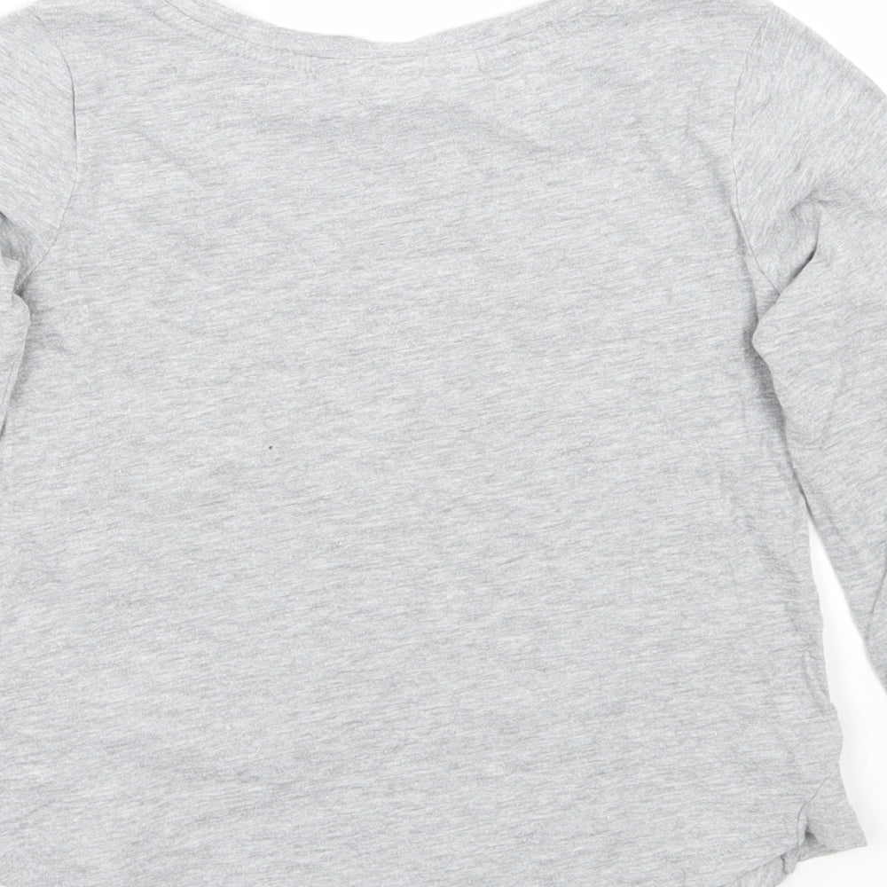 Gap Girls Grey Basic T-Shirt Size 7 Years