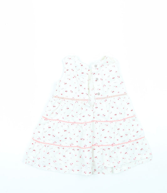 Adams Girls White Floral A-Line Size 3-6 Months