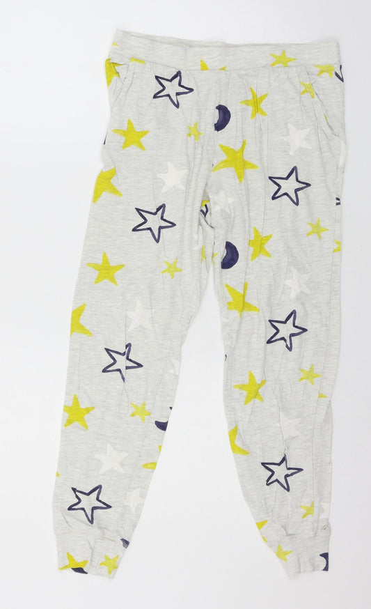 Preworn Womens Blue Geometric Jersey Capri Pyjama Pants Size S
