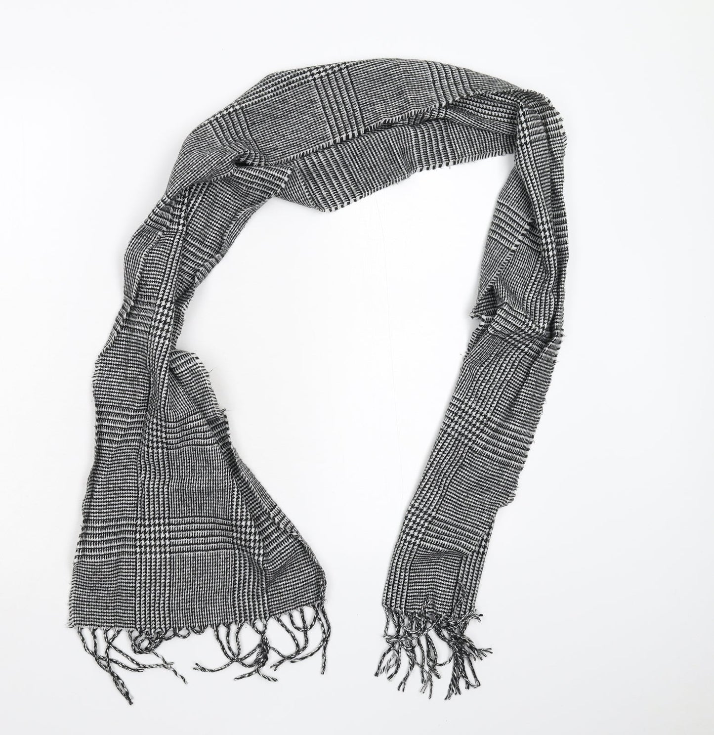New Look Unisex Grey Houndstooth Scarf