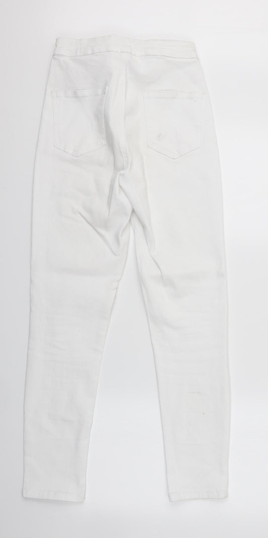 Pretty Little Thing Womens White Skinny Jeans Size 8 L27 in - Pretty Little Thing