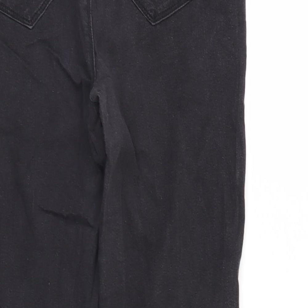 Brand and care label for Denim & Co. women’s black denim jegging jeans, size UK 41, in, 28-inch leg