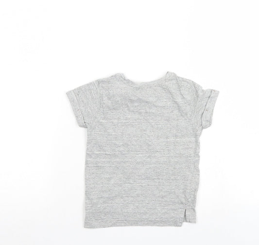 George Boys Grey Striped Basic Casual Size 4-5 Years
