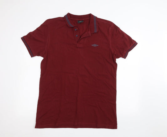Umbro Mens Red    Polo Size L
