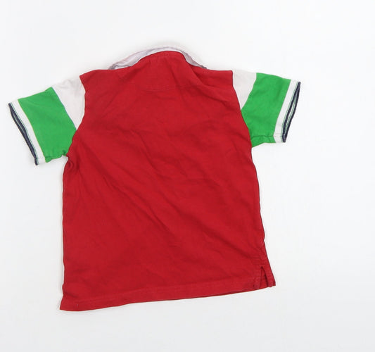 George Boys Red Basic Polo Size 2 Years - Wales