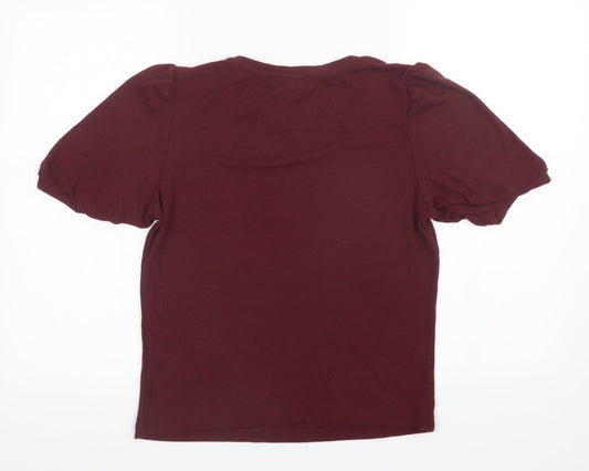 New Look Womens Red Basic T-Shirt Size 16