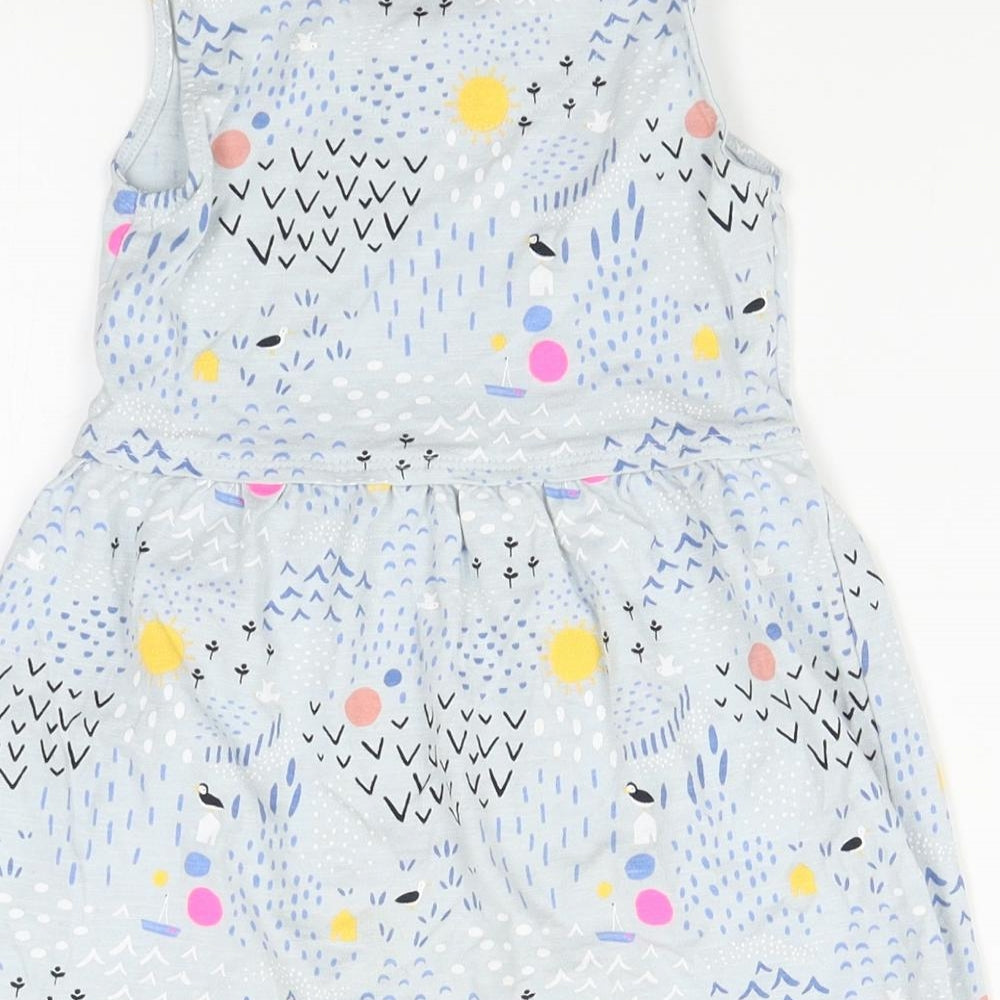 TU Girls Grey Animal Print A-Line Size 18-24 Months