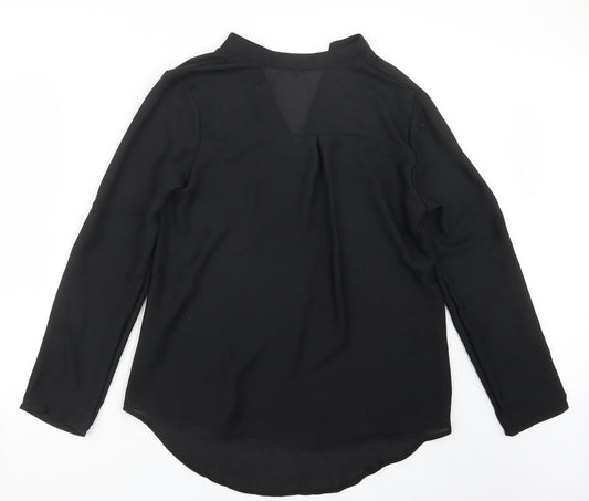 Preworn Womens Black Basic Blouse Size L