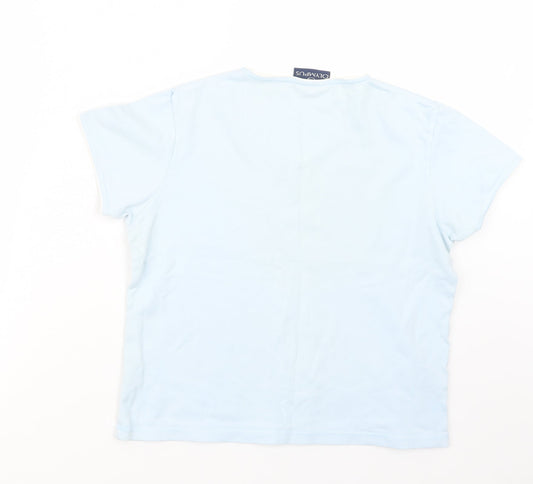 Olympus Womens Blue Basic T-Shirt Size 12