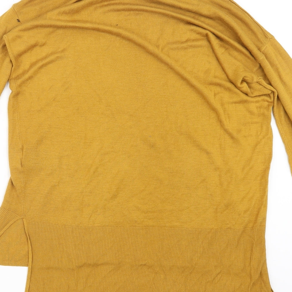 H&M Womens Yellow Knit Pullover Jumper Size XS