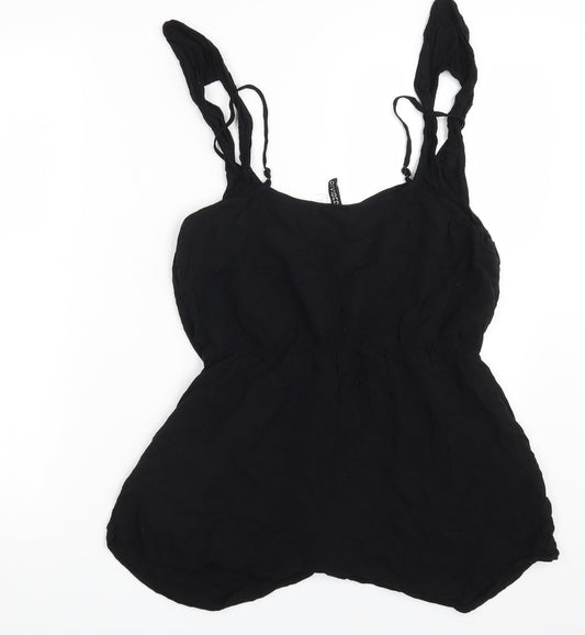 H&M Womens Black Bodysuit One-Piece Size 12