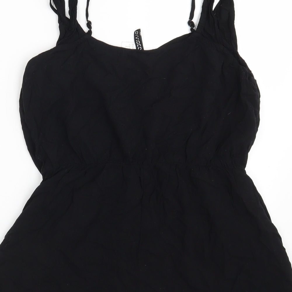 H&M Womens Black Bodysuit One-Piece Size 12