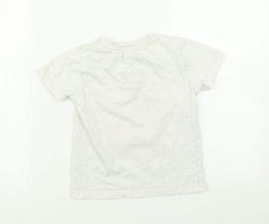 F&F Boys White Basic T-Shirt Size 4-5 Years