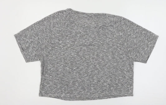 New Look Womens Grey Jersey Basic T-Shirt Size 10