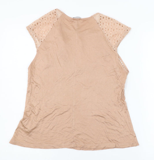 H&M Womens Pink Jersey Basic T-Shirt Size M