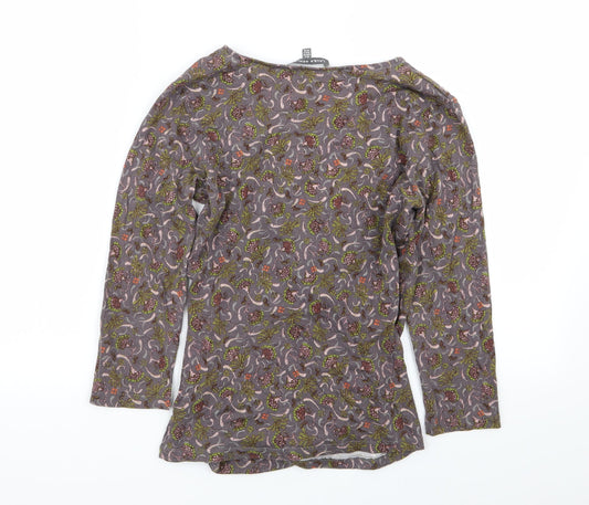 Laura Ashely Womens Multicoloured Floral Wrap T-Shirt Size 8