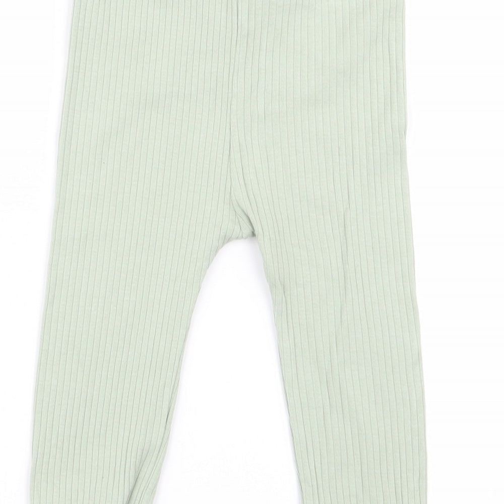 TU Girls Green Jogger Trousers Size 6-9 Months - leggings