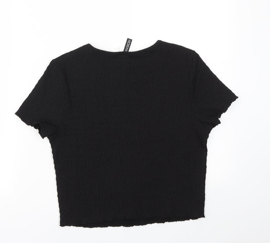 H&M Womens Black Basic T-Shirt Size L