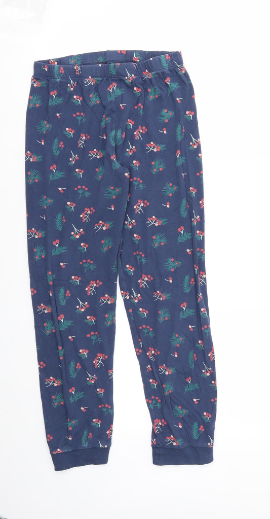 Girls Blue Floral Top Pyjama Top Size 12-13 Years