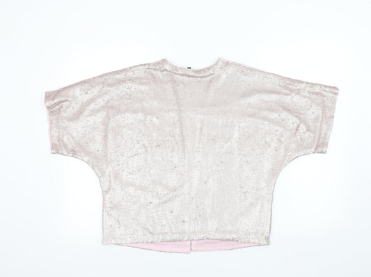 New Look Womens Pink Jacket Size 6 - sparkle detail