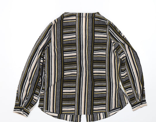 Papaya Womens Multicoloured Striped Basic Blouse Size 10