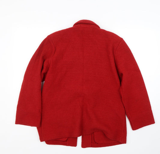 Tempo Reale Womens Red Overcoat Coat Size L
